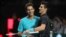 El tenista español Rafael Nadal (i) y el serbio Novak Djokovic.