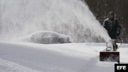 Tormenta de nieva en la region noreste de Estados Unidos