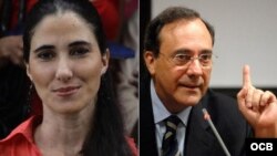Yoani Sánchez y Carlos Alberto Montaner