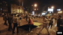 Hermanos Musulmanes participan en una protesta. 