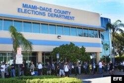 El departamento de Elecciones de Miami, Florida (EE.UU.) el martes 6 de noviembre de 2012.