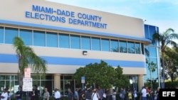El departamento de Elecciones de Miami, Florida (EE.UU.) el martes 6 de noviembre de 2012. 