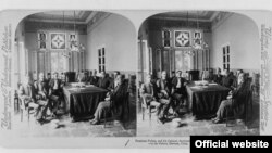 Don Tomás Estrada Palma y su gabinete. Foto Library of Congress