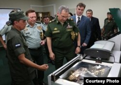 Ministro de defensa de Rusia en centro topográfico de Nicaragua.