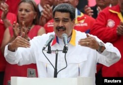 Nicolás Maduro el 20 de Mayo de 2019 durante una concentración convovada en el Palacio de Miraflores
