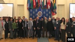Participantes en la conferencia de la OEA sobre la situación de los derechos humanos en Cuba, diciembre 7, 2018.