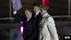 Raúl Castro, durante la cena oficial de la cumbre de la Comunidad de Estados Latinoamericanos y Caribeños (Celac), en el Palacio de La Moneda, en Santiago de Chile. 