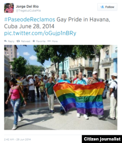 La convocatoria al Paseo de Reclamos, la marcha LGBT desde el Capitolio hasta el Malecón, incluyó exigir la libertad de David Bustamante.