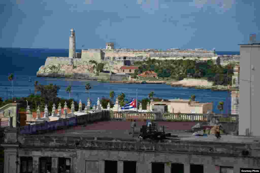 Vista de La Habana durante el duelo nacional por la muerte de Fidel Castro.
