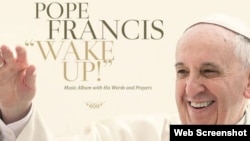 Portada del álbum musical "Wake Up!", con palabras y oraciones del Papa.