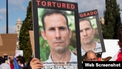 Manifestantes exigen en Miami la liberación de José Daniel Ferrer. (Archivo)