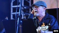 Silvio Rodríguez en un concierto en La Habana (Cuba), en la jornada de "cintas amarillas". 