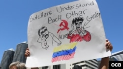 Protestan venezolanos en Miami por banquete de Maduro en Turquía