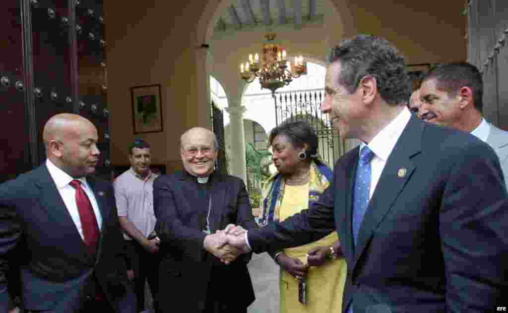 Andrew Cuomo y el cardenal Jaime Ortega