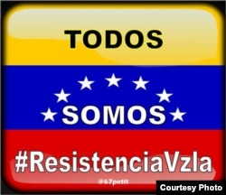 Cartel de la resistencia venezolana.