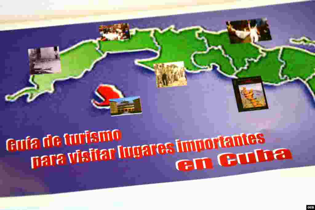 Portada de la "Guía de turismo para visitar lugares importantes en Cuba".