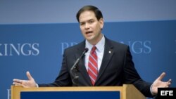  Archivo - Marco Rubio en el instiruro de Brookings, Washington. 