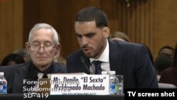 Danilo El Sexto" Maldonado en su intervención en el Subcomité de Relaciones Enteriores de EEUU