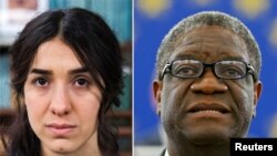 Nadia Murad y Denis Mukwege ganadores del Nobel de la Paz 2018.