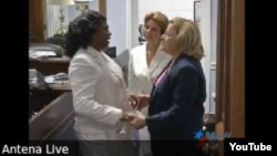 Berta Soler se encuentra con la congresista Ileana Ros-Lehtinen en el despacho de esta en Washington