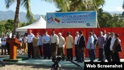 Recibimiento oficial llegada del cable a Cuba desde Venezuela.