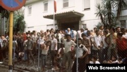 cubanos que ocuparon embajada Perú en La Habana abril 4 1980