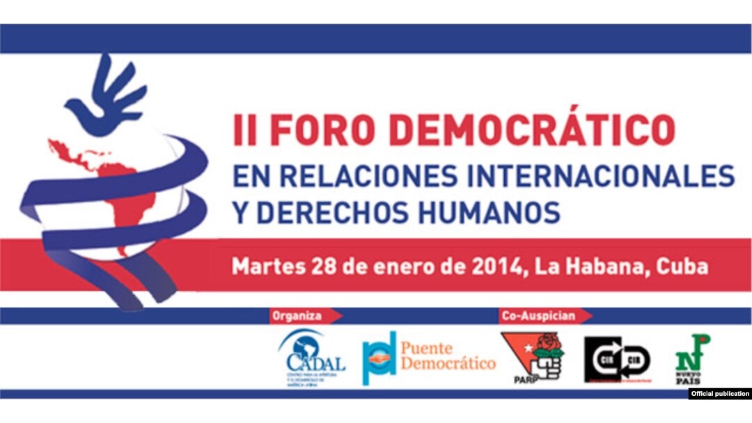 Logo del II Foro Democrático de Relaciones Internacionales y Derechos Humanos.