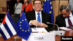 Foto Archivo. El Canciller cubano en una reunión en Bruselas en 2018. REUTERS/Francois Lenoir