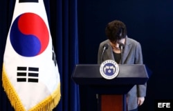 Imagen de archivo tomada el 29 de noviembre de 2016 muestra a la presidenta, Park Geun-Hye.