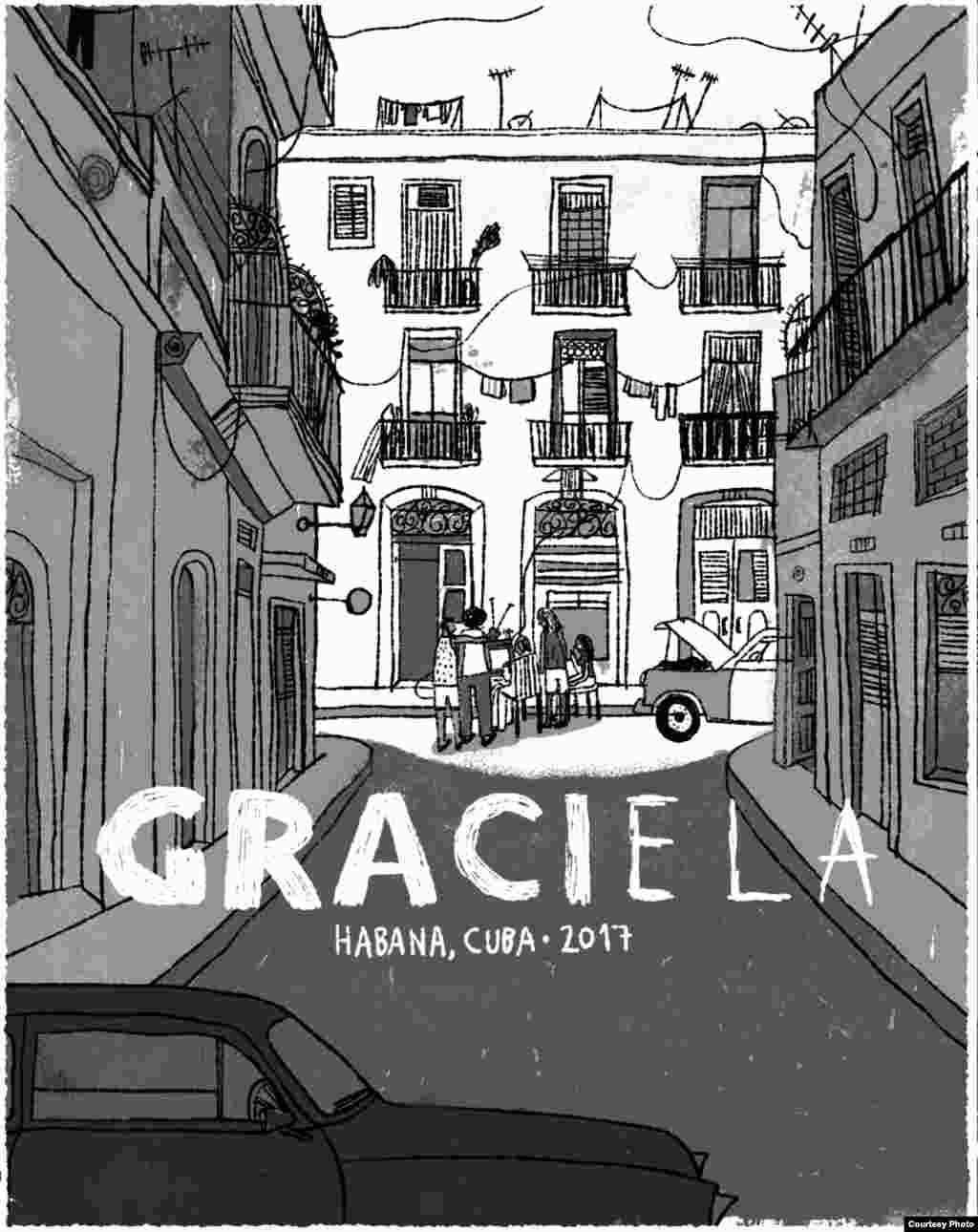 "Graciela", (I) historieta de la serie “Unas vidas cubanas”, del ilustrador mexicano Joan X. Vázquez. Cortesía Amnistía Internacional.