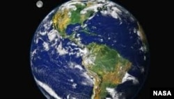 Imagen de la Tierra vista por un satélite desde el espacio.