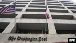 Vista general de la fachada del edificio del periódico The Washington Post.