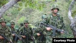 Soldados del ejército colombiano.
