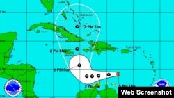 Trayectoria del huracán Matthew. (NOAA)