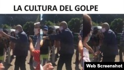 Así denunciaron los artistas la agresión del ministro de Cultura, Alpidio Alonso, a los manifestantes del 27N.