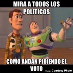 También endilgan bocadillos sobre las elecciones venezolanas a los famosos personajes de Toy Story.