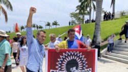 Manifestantes venezolanos en Palm Beach