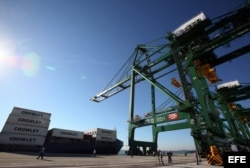 Vista de la terminal de contenedores del puerto del Mariel.