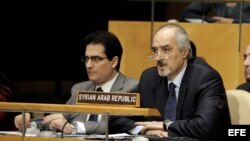 El embajador de Siria ante la Organización de las Naciones Unidas (ONU), Bashar Ja'afari (d)