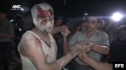 Bombardeo en Alepo