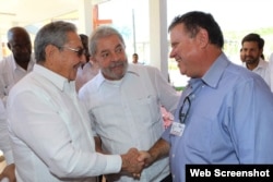 Raúl Castro, Lula da Silva y Blairo Maggi. (Foto: Ricardo Stucker/Intituto Lula)