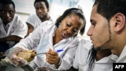 Foto Archivo. Estudiantes extranjeros en la carrera de Medicina en Cuba. ADALBERTO ROQUE / AFP