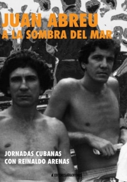 Reinaldo Arenas (izq) y Juan Abreu en la foto de portada del libro de este último "A la sombra del mar".