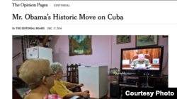 New York Times sobre relaciones Cuba y EE UU 