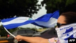 Manifestantes protestan contra Daniel Ortega en Nicaragua. 