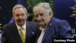 Raúl Castro y José Mujica durante la II Cumbre de la CELAC en La Habana.