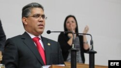 Archivo - Elías Jaua, durante una intervención en la Asamblea Nacional en Caracas (Venezuela) 
