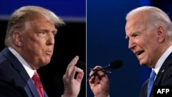 El presidente Donald Trump y el presidente electo Joe Biden, el 22 de octubre de 2020. (Jim Watson/AFP).