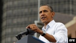 Archivo - El presidente estadounidense Barack Obama en el acto del Día del Trabajo, en en centro Renaissance de Detroit, Estados Unidos.