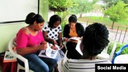 Mujeres de la Red Femenina de Cuba participan en un taller de intercambio de conocimientos en La Habana. (Facebook).
